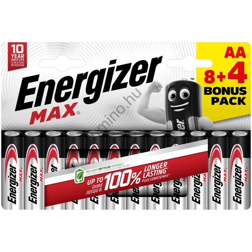 Energizer Max tartós ceruza elem AA LR6 B12