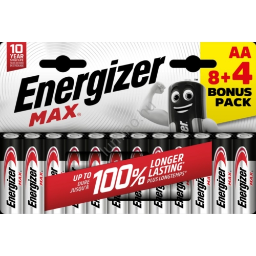 Energizer Max tartós ceruza elem AA LR6 B12