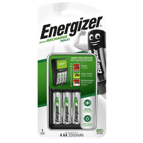 Energizer Maxi akkumulátor töltő szett + 4X2000mAh AA ceruza akkumulátor