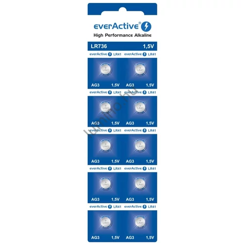 EverActive AG3 / LR41 / LR736,192 Alkáli Gombelem B10