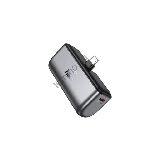 HOCO PD 20W powerbank 5000 mAh, USB-C, kompakt külső akkumulátor, fekete