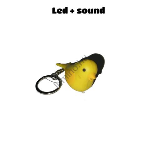 LED-es kulcstartó hanggal  Madárka
