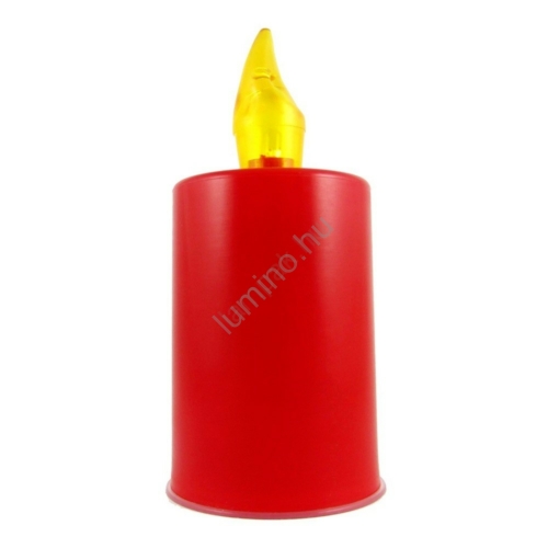 LED mécses piros - sárga láng - elemmel