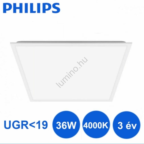 LED panel (600 x 600mm) UGR<19 - Philips - természetes fehér 36W - 4000K