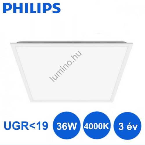 LED panel (600 x 600mm) UGR<19 - Philips - természetes fehér 36W - 4000K