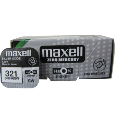 Maxell 321 ezüst oxid gombelem (SR616SW) 1,55V