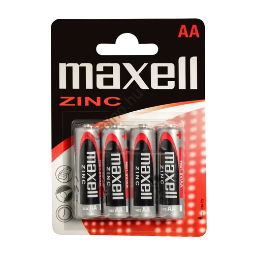 Maxell zinc féltartós AA ceruza Elem R6 B4