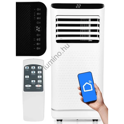 Mobil klíma 2,6kW 9000 BTU, 3 az 1-ben WiFi, LED, páramentesítő funkcióval