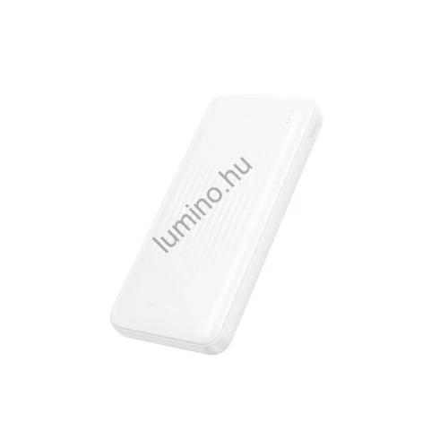 Powerbank PD 20W QC 22.5W gyorstöltéssel, 10000 mAh, USB-C, LED kijelző, fehér