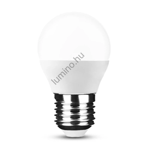 QTEC LED izzó 5W E27 G45 kisgömb fényforrás 2700K