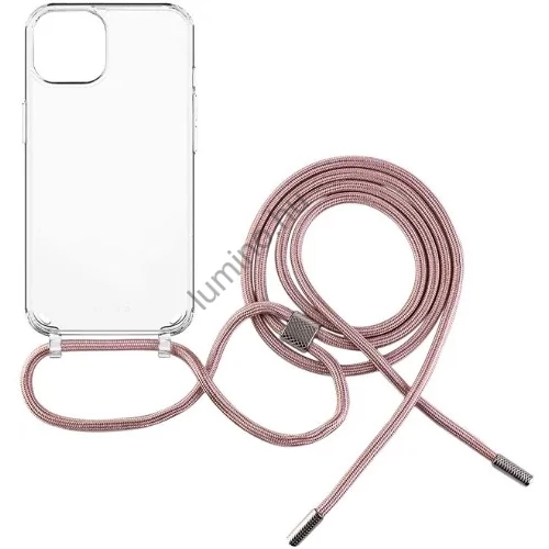 YOOUP CORD IPHONE 14 PRO MAX 6.7 ZSINÓROS TPU TOK CLEAR-ROSE GOLD