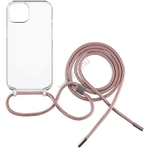 YOOUP CORD IPHONE 14 PRO MAX 6.7 ZSINÓROS TPU TOK CLEAR-ROSE GOLD