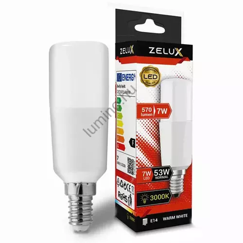 Zelux Led Bright Stick Izzó E14 7W T30 3000K