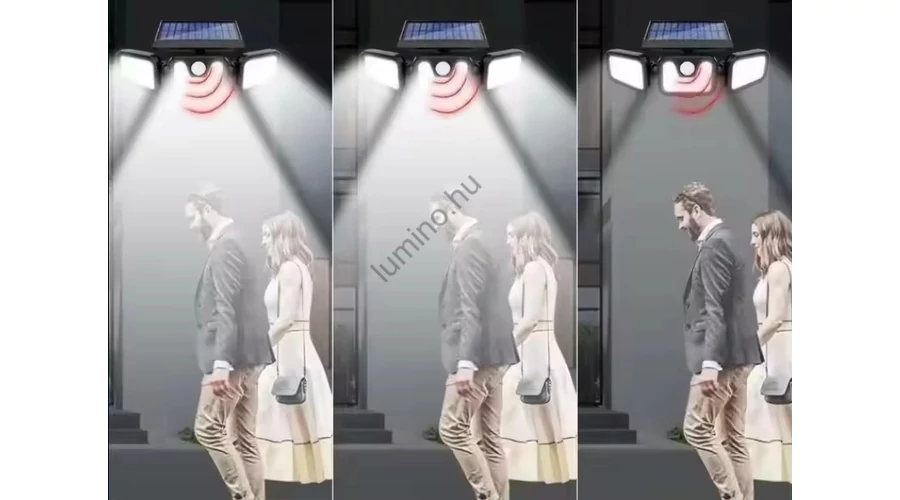 Napelemes kültéri lámpa - elölnézet